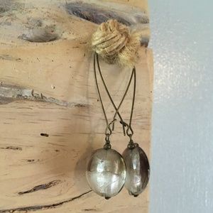 Glass teardrop earrings